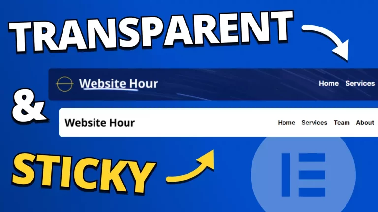 Sticky Transparent Header with Elementor Free